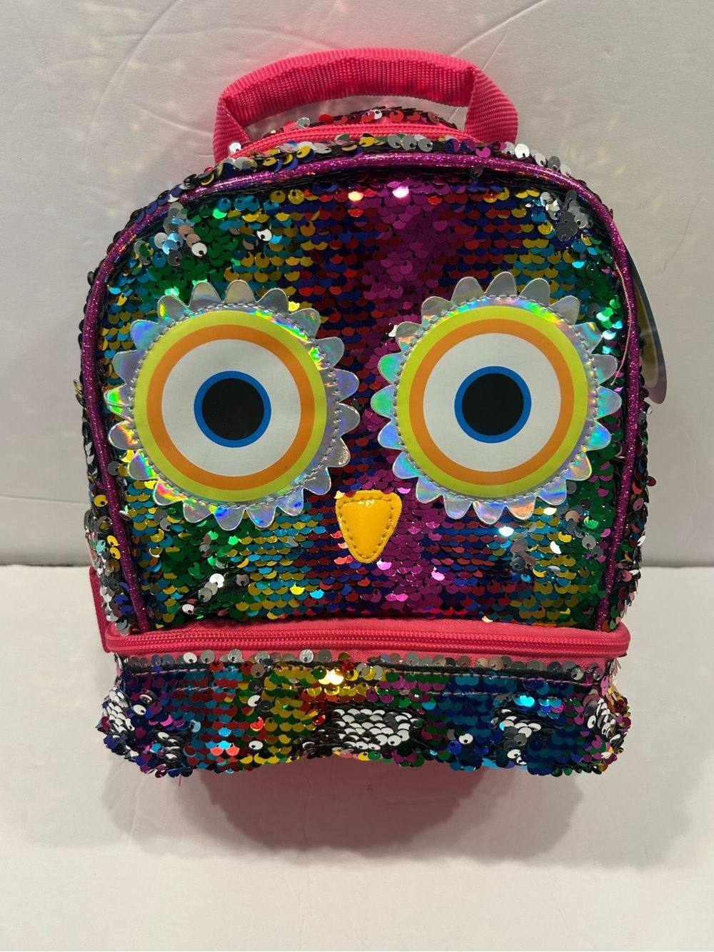 Kids Sequin Owl Lunchbox - Pink Multicolor